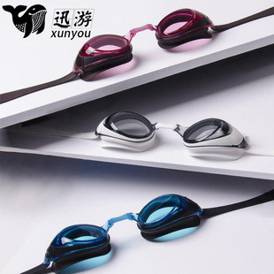 New silicone goggles HD waterproof anti-fog goggles comfortable men and women flat myopia LOGO printed wholesale