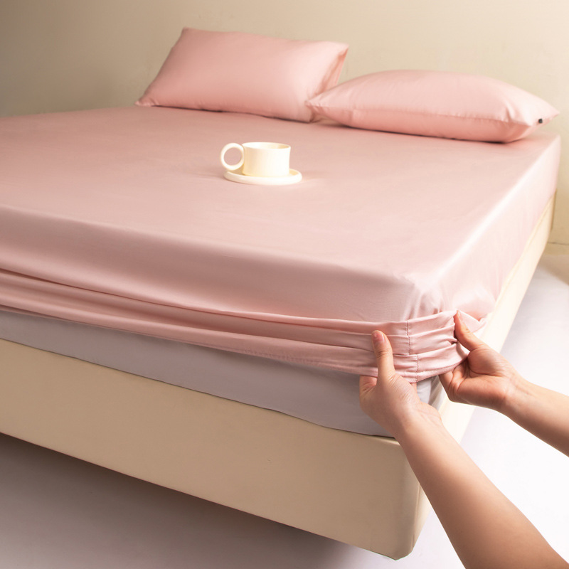 Una categoría 100 Lycell Lisi Sombrilla de cama Cubierta de colchón de una pieza Cubierta de cama de seda de hielo Juego de tres piezas 2025 Nuevo