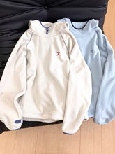 慵懒恒温~户外摇粒绒连帽卫衣秋冬情侣休闲保暖抓绒上衣