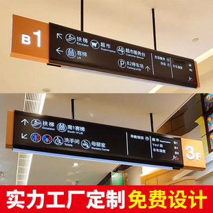 Guide Signs, Shopping Mall Subway Traffic Guide Signs, Metal Advertising Signs, Hanging Light Boxes, Led Light Guide Signs, Custom-Made