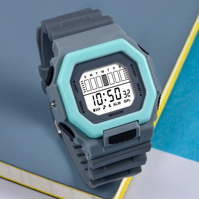 Nuevo reloj electrónico cuadrado de la escuela secundaria hombres y mujeres multifunción sincronización alarma luminosa reloj electrónico fábrica al por mayor