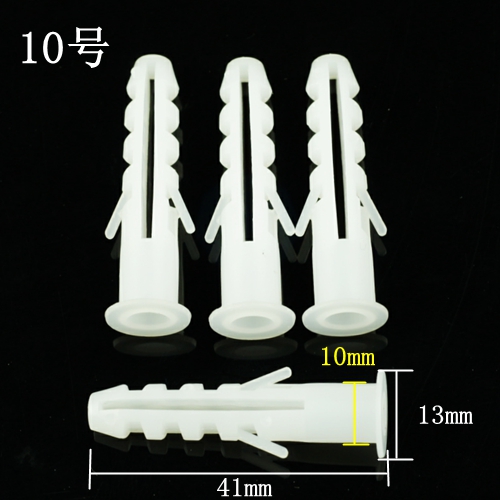 Tubo de expansión blanco/tornillo de expansión de plástico tapón de goma de expansión 6MM 8MM 10MM 12MM 1000 piezas/paquete image 8