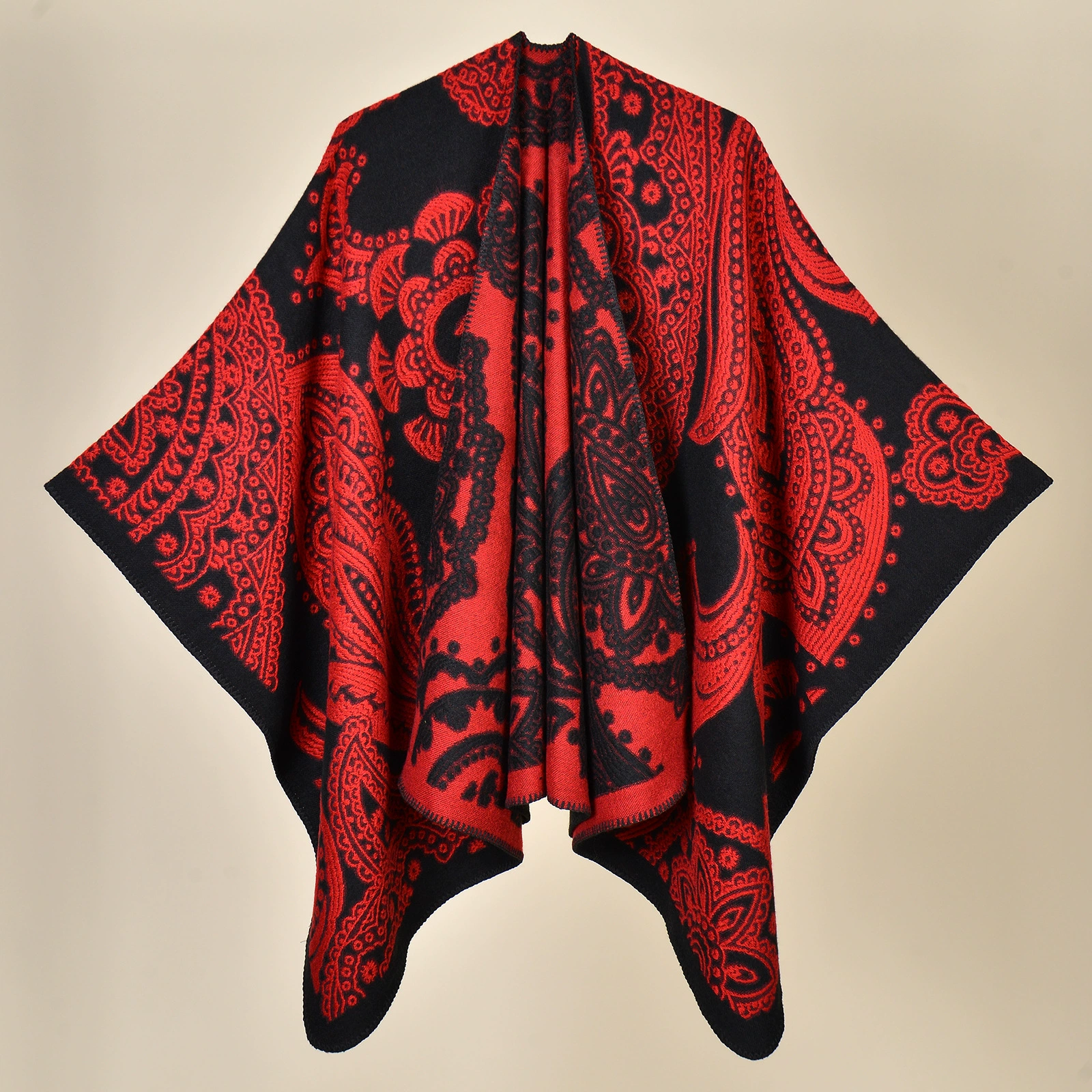 Д Demi-season cloak from Yunnan province for traveling, keep warm cardigan for camping for photo sessions, trench coat, Chinese style