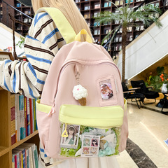 学生ニッチ個性ダブルファッションバックパックカジュアルシンプルバックパック小さくて新鮮でかわいい原宿スクールバッグバックパック