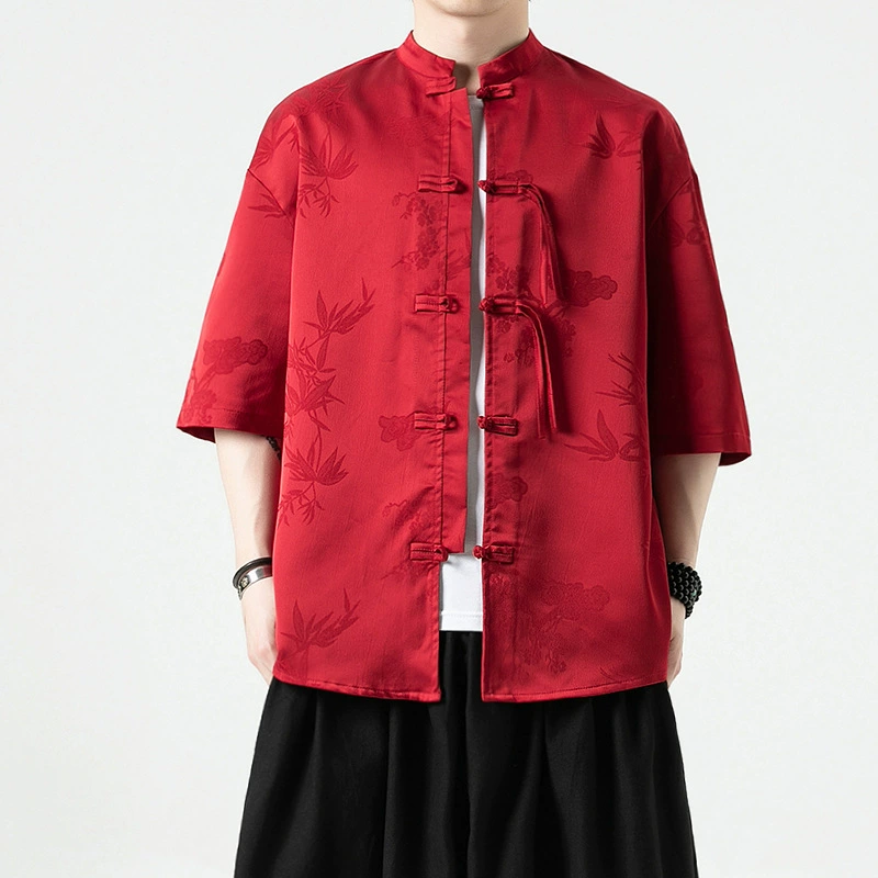 Hanfu китайский стиль мужской модный бренд древний костюм Молодежный пластина пряжка китайский стиль Тан костюм пальто жилет юбка Топ