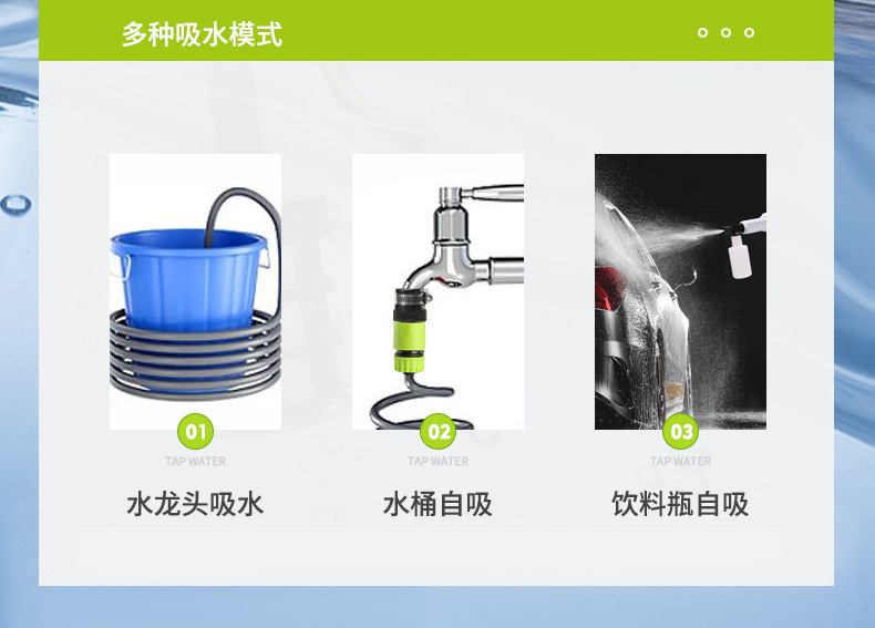 Factory Direct Supply Brushless Cordless Car Washer Household High-Power High-Pressure Lithium Battery Water Gun Portable Lithium Battery