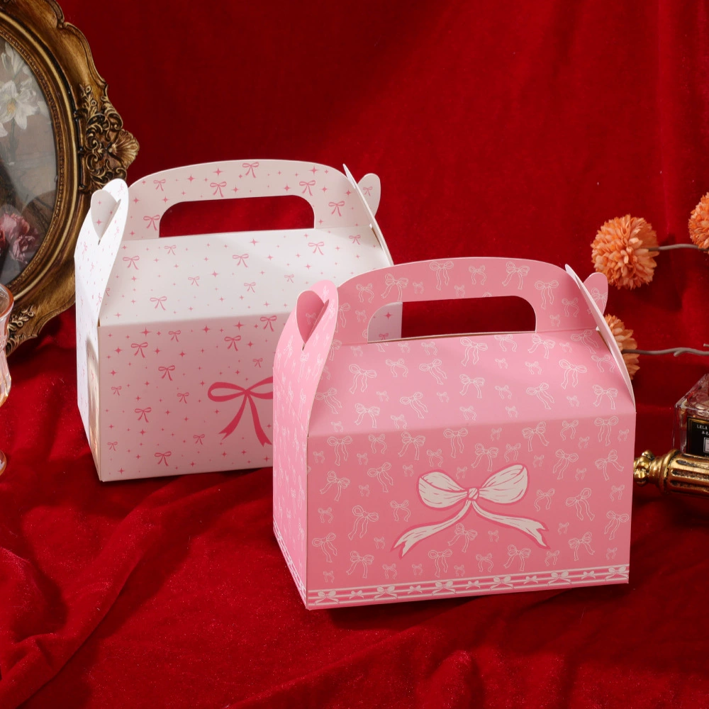Handheld fresh cute gift box with bow, (Cross-border trading)