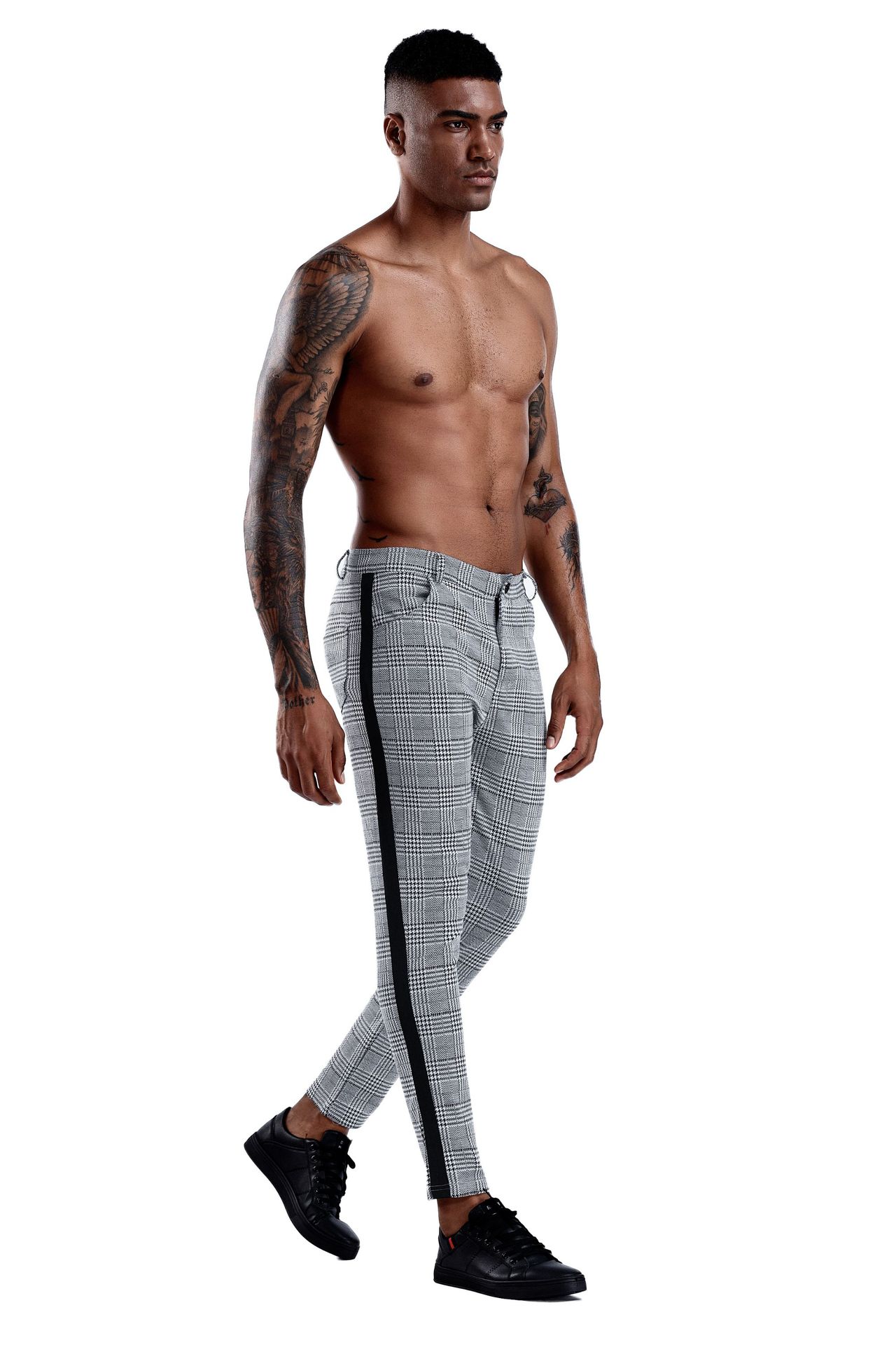 Casual broek heren - geruite broek in streetwear stijl_voghion.com