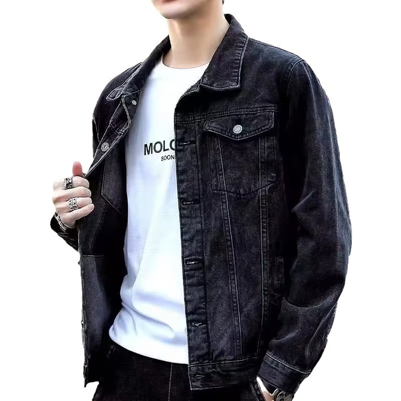 Autumn winter casual top jacket men's and women's loose clothing plus size denim_voghion.com