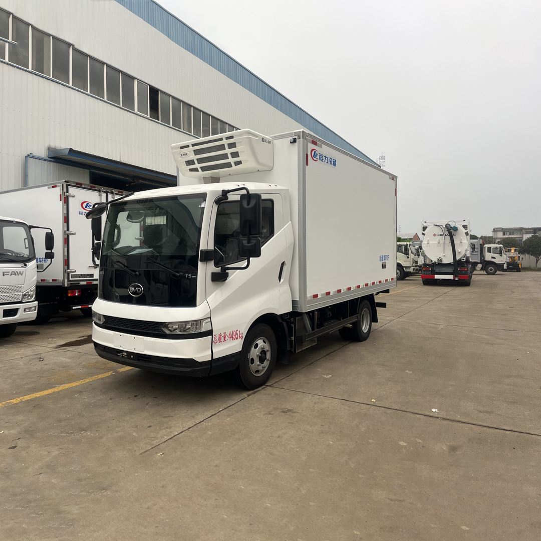 4米2比亚迪18立方纯电动冷藏车 瓜果蔬菜海鲜冷链车 白条猪肉车