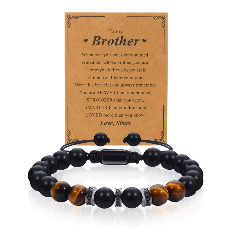 New Cross Border Bracelet Christmas Gift for Son My Man Brother Husband Boyfriend Woven Meaning Bracelet