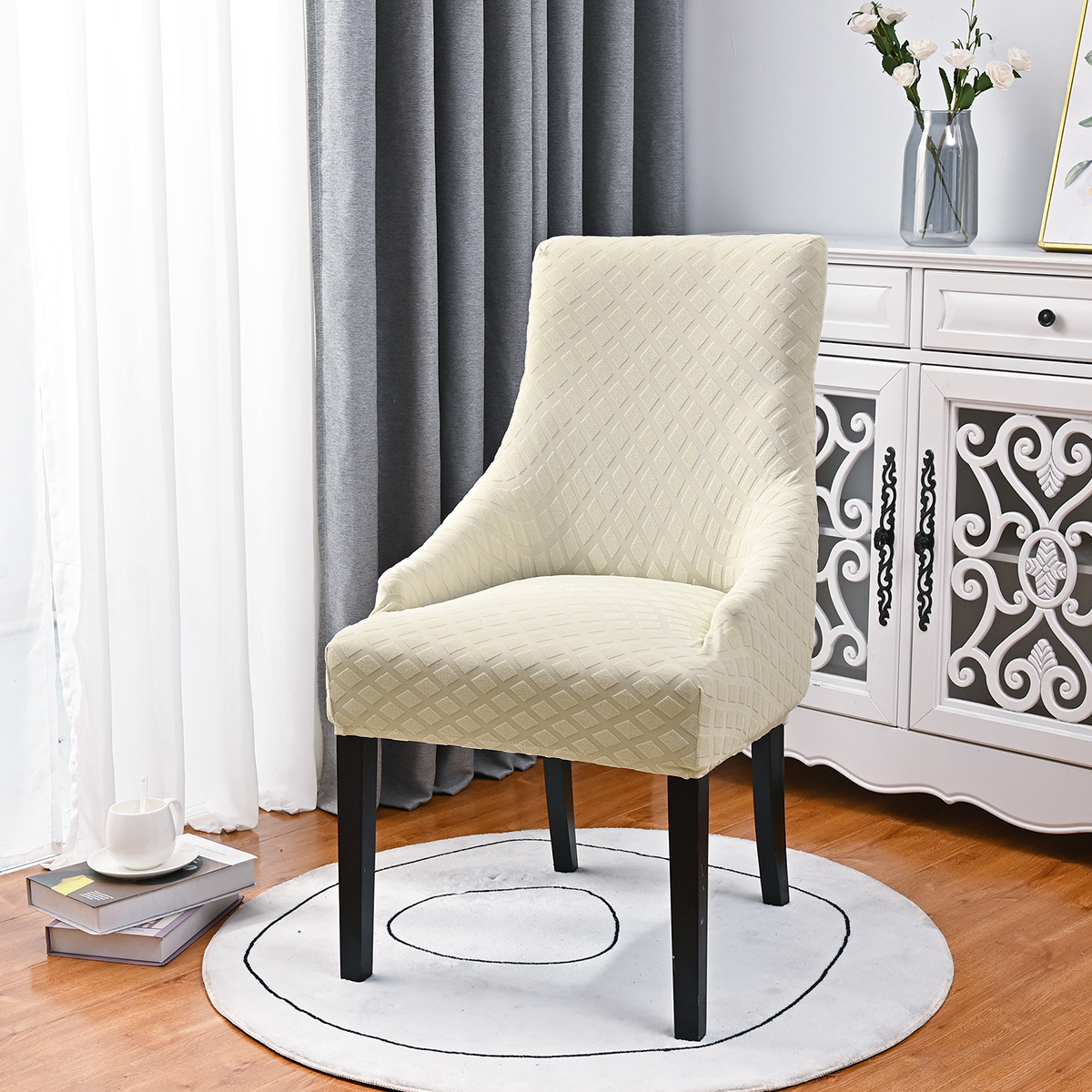 Transfronterizos sólidos elásticos jacquard diamante estilo europeo cubierta de silla flexible polvo general cubierta de sillón especial al por mayor en stock