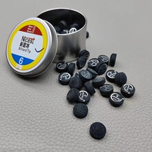 耐思特Nicest皮头斯诺克皮头小头杆黑八台球杆公杆大头杆猪皮皮头