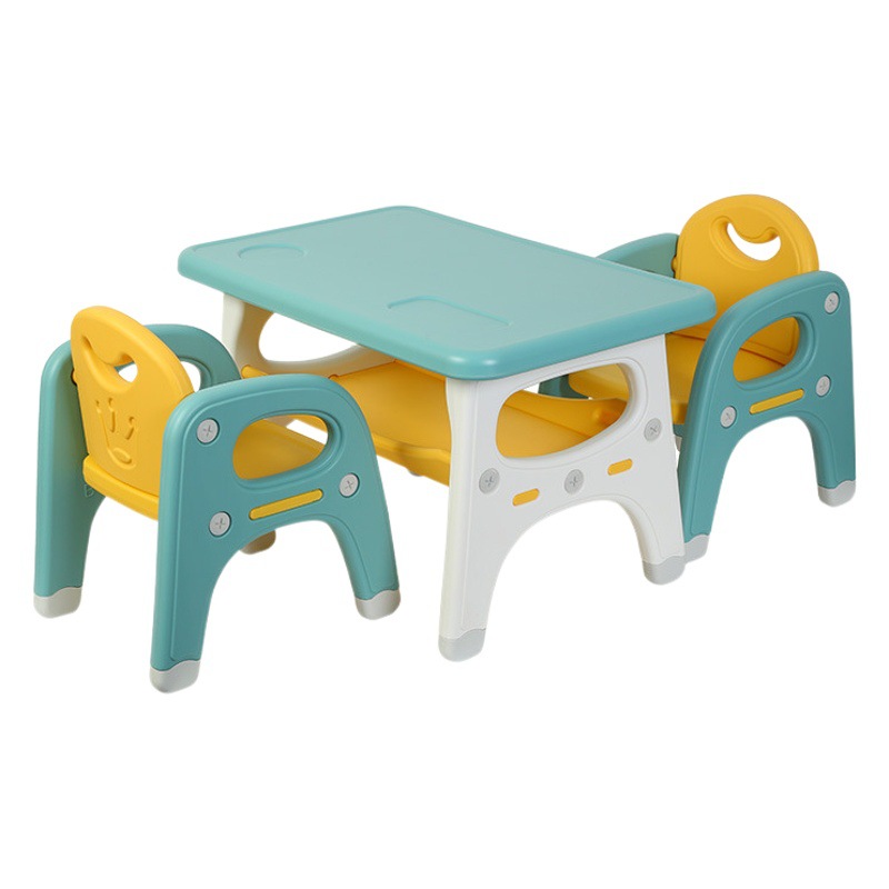 Baby Learning Drawing Crown Desk Kindergarten Writing Square Table and Chair Home Children's Table and Chair Combination Set Home