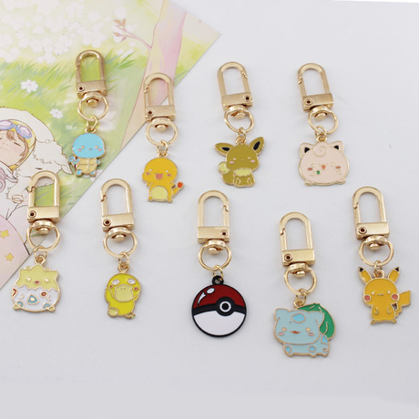 Cartoon Keychains Cute Cartoon Pokémon Pikachu Keychain Elf Ball Airpods Alloy P