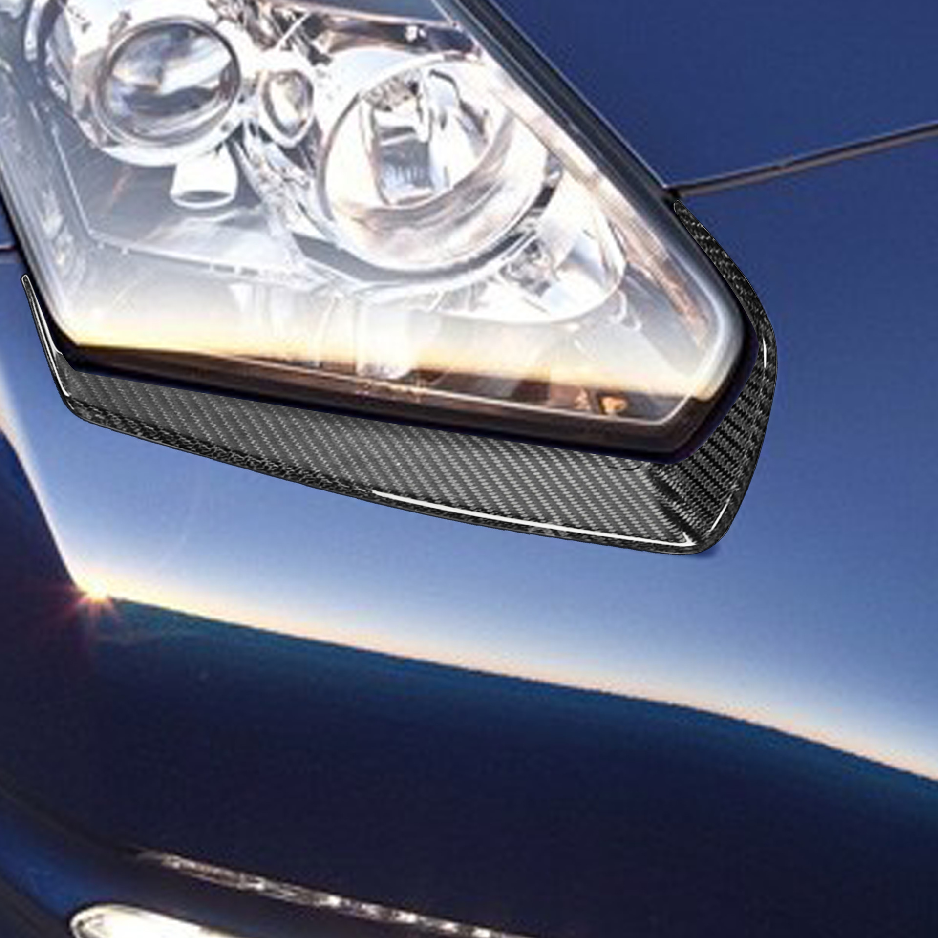 Suitable for 08-16 Nissan GT-R35 carbon fiber modified eyebrow eyebrow headlight decorative strip eyebrow patch