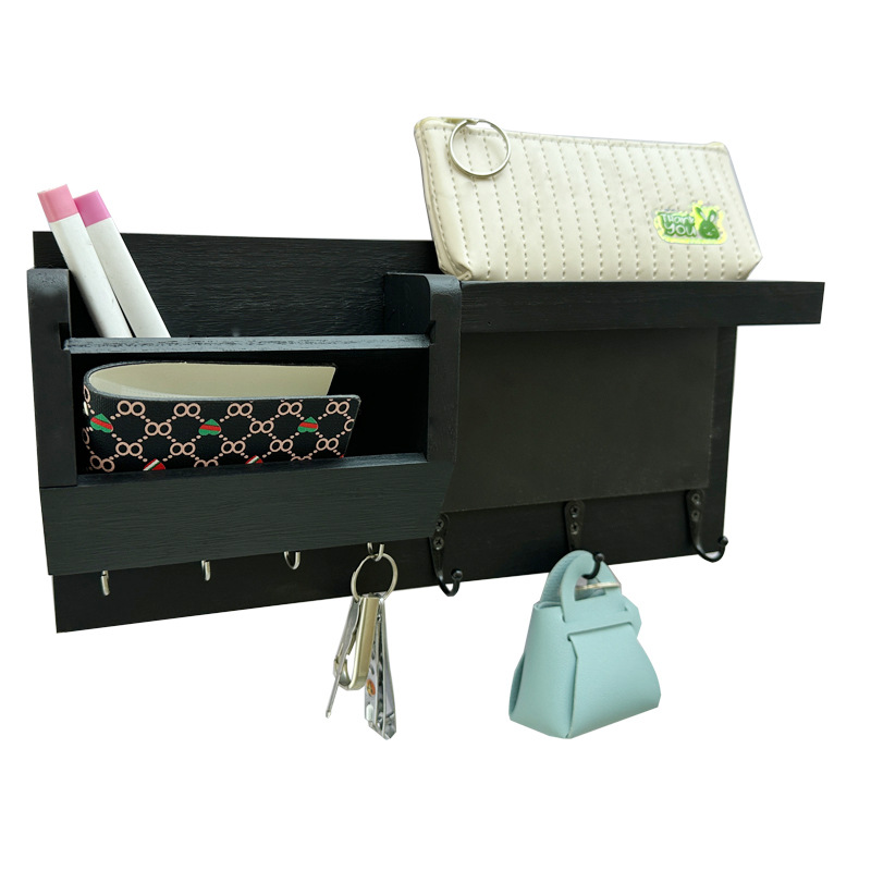 Amazon sala de estar colgante de madera pared colgante de pared estante de almacenamiento colgante de llaves de puerta de entrada marco de madera