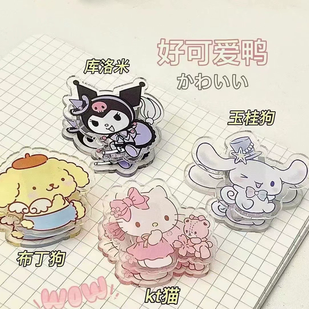 Акриловый зажим для заметок Специальный зажим Вертикальный боковой зажим Уплотнительный зажим для хранения закусок Мультфильм Милая девушка