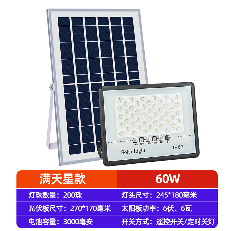 Lámpara de proyección solar de iluminación exterior lámpara de patio superbrillante doméstica led exterior de alta potencia lámpara de calle rural