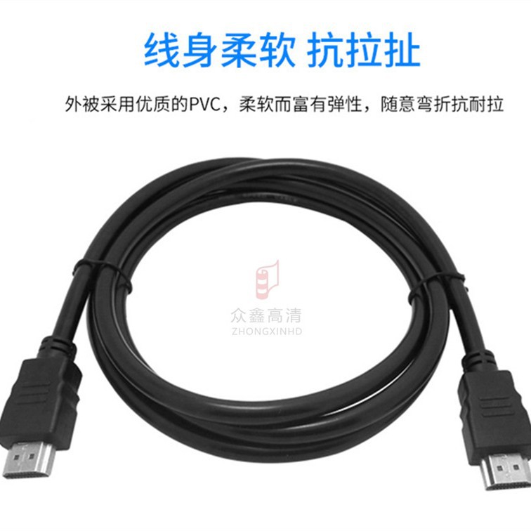 Fuente de la fábrica HDMI HD cable 1,5 m niquelado HDMI función completa de audio de transmisión estable sin pérdidas