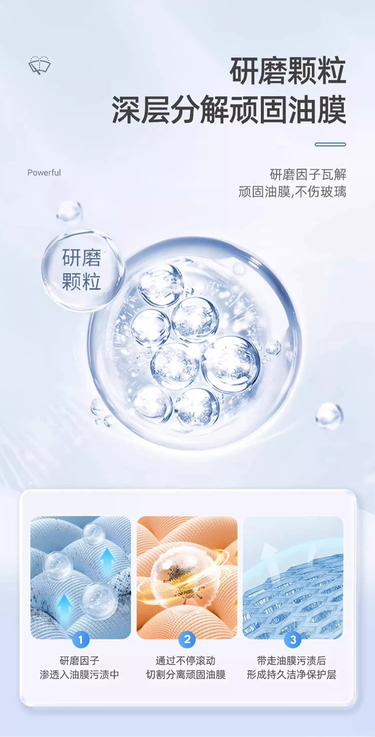 Heavy Oil Film Removal Cleaner, Oil Film Remover, No-Rinse Windshield Cleaner, Universal Oil Film Remover