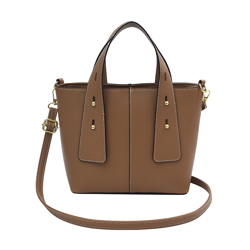 Invierno nuevo estilo 2024 moda bandolera bandolera marea ciudad simple ocio cubo bolso patrón lichi