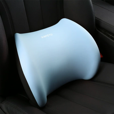 Seat Backrest, Car Cushion for Waist support - blue-lumbar-pillow-standard