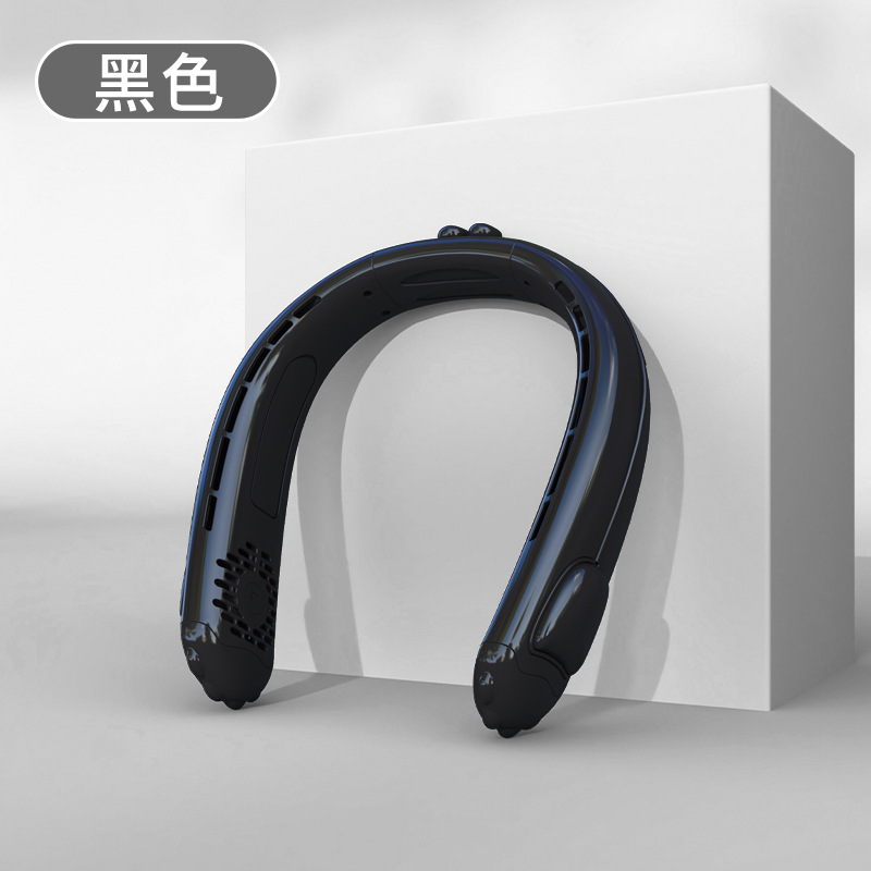 Nuevo ventilador de cuello halter para auriculares Bluetooth usb sin hojas, silencioso, gran viento transfronterizo al aire libre mini ventilador portátil