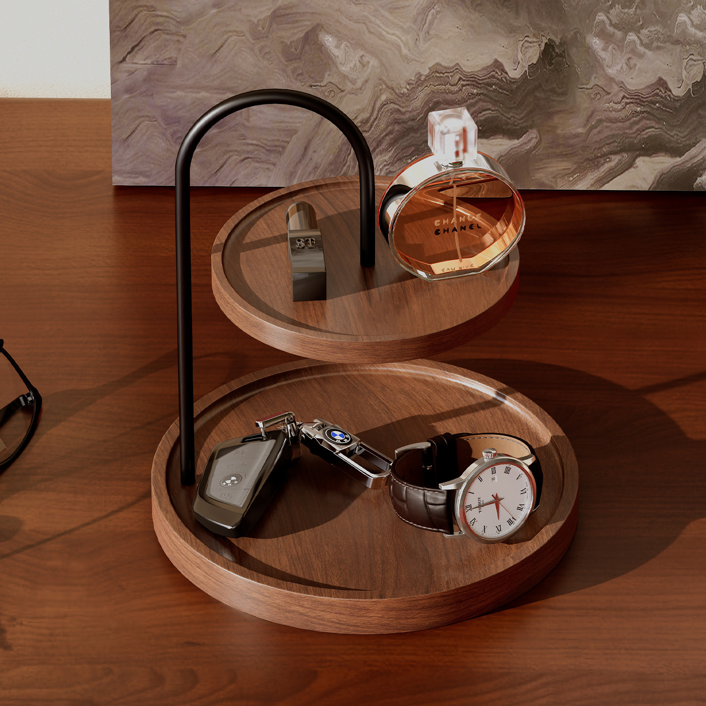 Desktop Entryway Storage Box, Key Holder, Jewelry Display Tray, Watch Stand, Perfume Organizer, Storage Rack