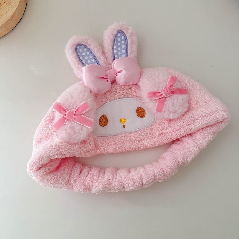 ピンクのメロディーヘッドバンド、かわいいガーリーハートぬいぐるみ洗顔ヘッドバンド、高頭頂ヘアピン、日本のかわいいヘアアクセサリー|undefined