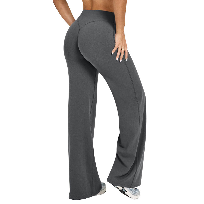 Nuevo cross-border pantalon de mujer suelto delgado de cintura alta ropa de yoga recta ropa deportiva de fitness al aire libre