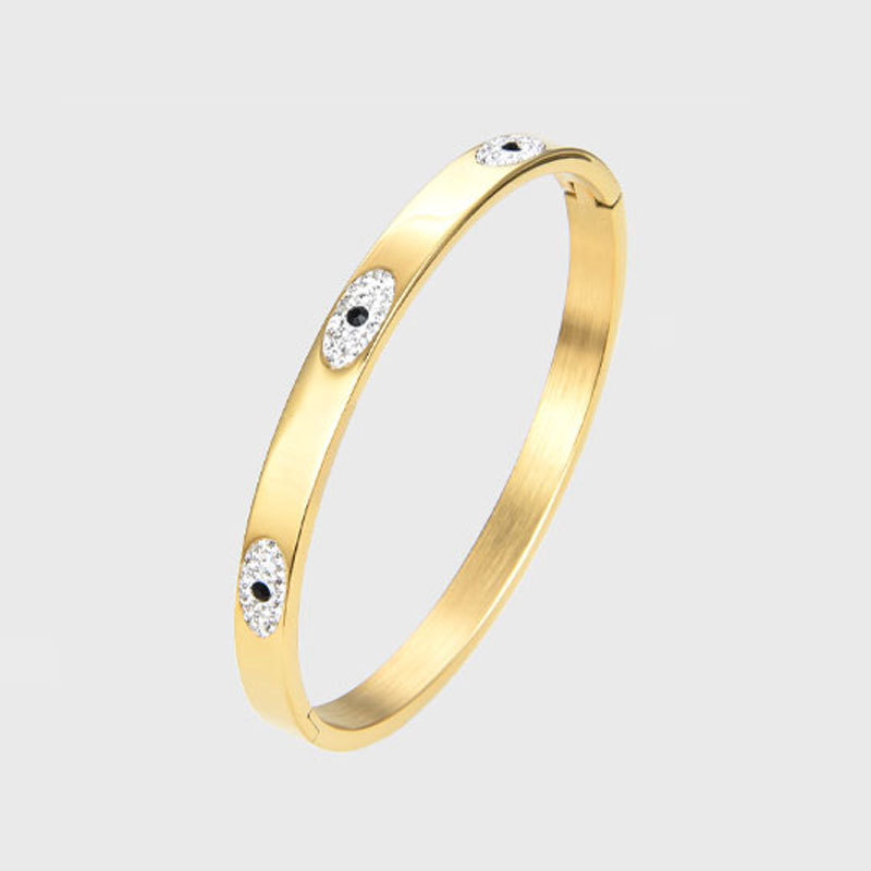 Bangle Classification Lady Eye Stainless Steel Zircon Bangle In Bulk