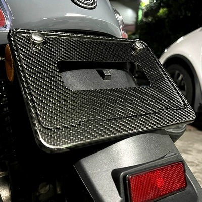Suitable for Motorcycle Rear License Plate Frame Carbon Fiber License Plate Frame Modified Chunfeng Kawasaki Bmw Honda Motorcycle (Nömrə qabı) - 3k-twill-carbon-fiber-unlabeled-model-delivered-with-stainless-steel-screwsshockproof-pads