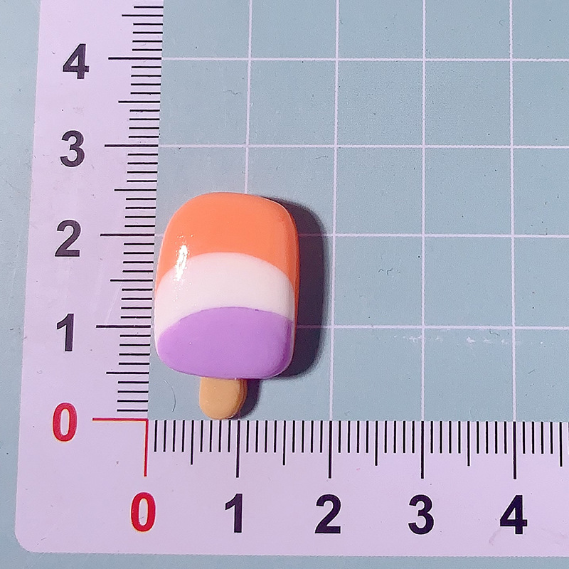 Nuevo macaron helado barra de hielo accesorios de resina de hielo DIY accesorios para el cabello caja de teléfono móvil llaverillo material de hebilla de zapatos parches