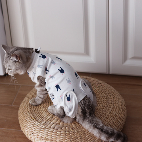 Pet cat sterilization clothing pure cotton breathable male and female universal post-operative recovery anti-licking, scratching, and harassment weaning clothing