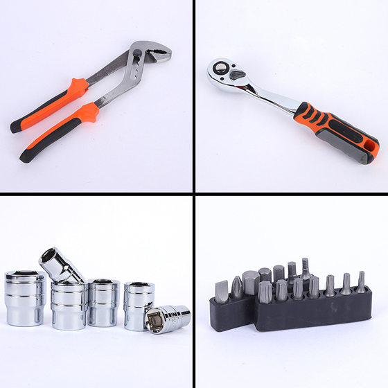 58-piece PC comprehensive auto repair tool pliers hammer sleeve batch head foreign trade e-commerce running volume discount