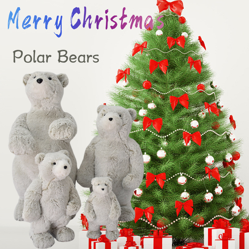 Ornamentación europea de oso de flojo para el hogar decoración de la escena del centro comercial de Navidad oso polar props de disparo