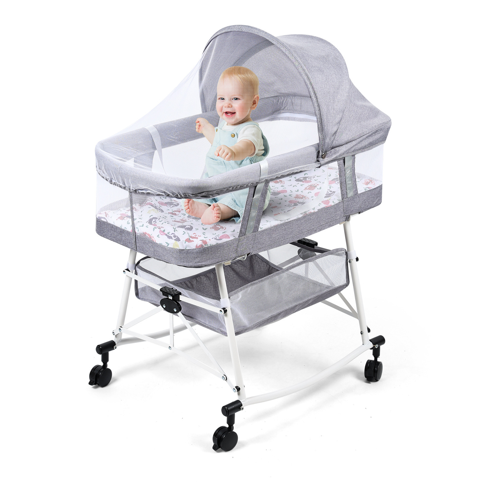 Cama portátil cama media bebé plegable móvil recién nacido cama biónica BB cama anti-presión