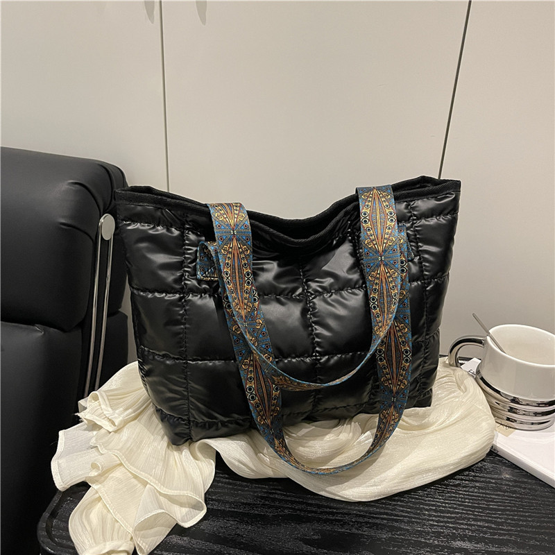 太空棉服包包女2025新款复古百搭轻便腋下单肩包大容量通勤托特包|undefined