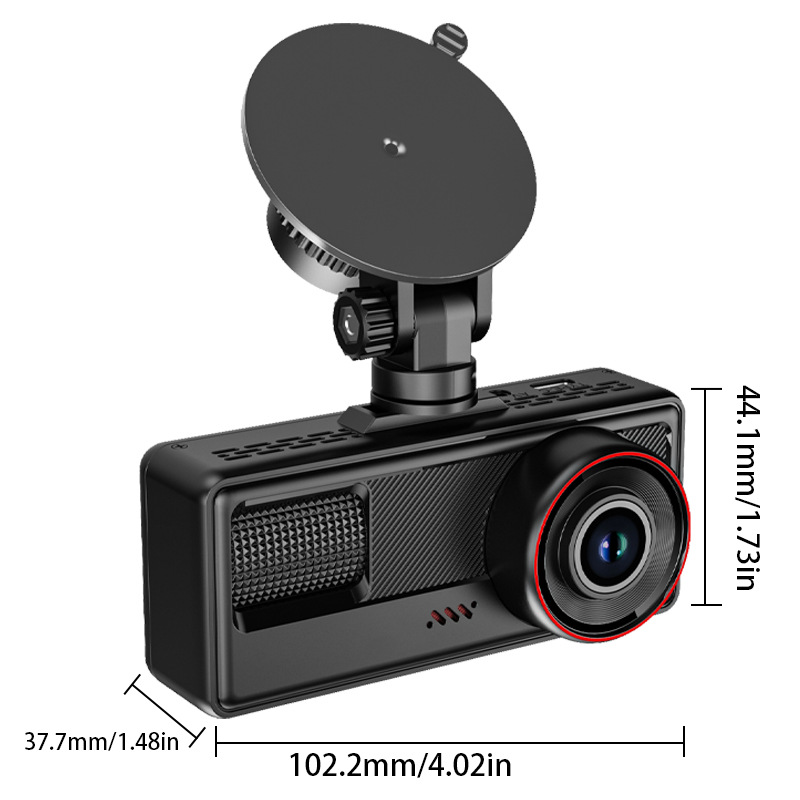 Cross-Border 1080P Three-Lens Driving Recorder Wifi Mobile Phone Interconnection 2inch High-Definition Screen Car Recorder