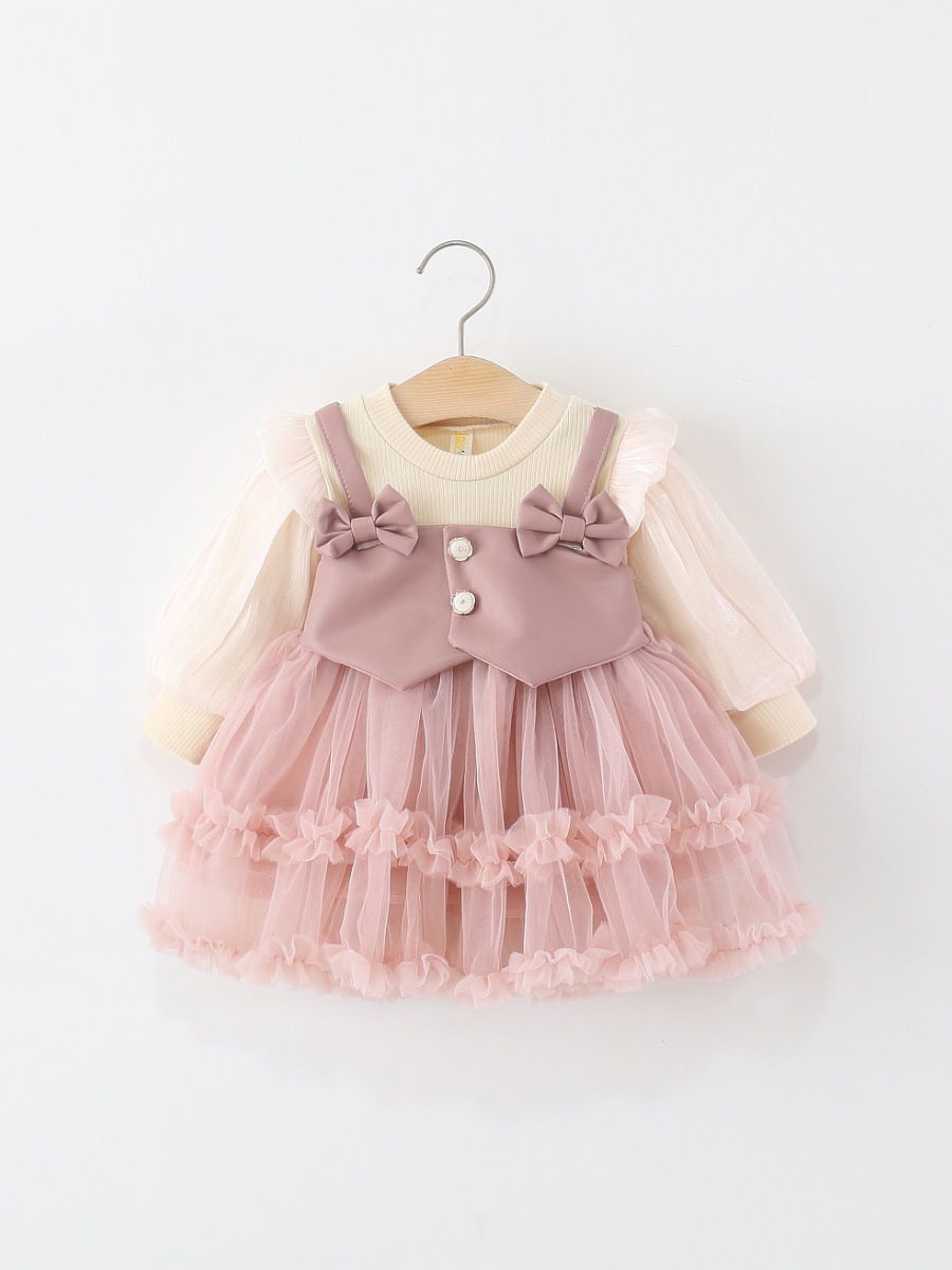 Autumn demi-season dress, children's skirt, polyurethane set girl's, small princess costume, children's clothing, western style