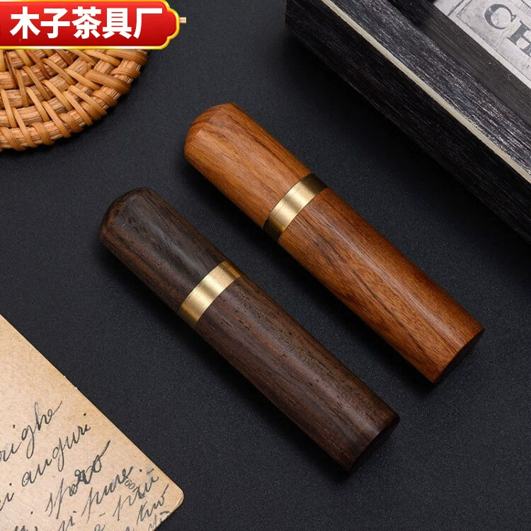 Заводская прямым продажа Ebony Rosework, деревянная зубочистка шприц, переносной деревянный держатель зубочистка держатель