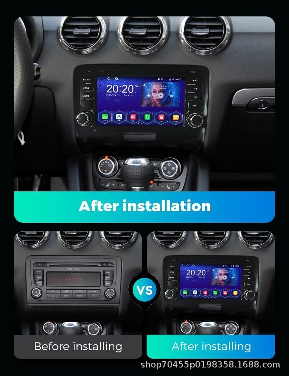 Suitable for 08-14 Audi TT car navigation physical button knob all-in-one machine central control large screen 7 inch/9 inch