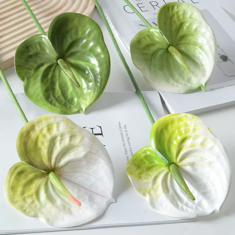 手感3D红掌火鹅掌仿真花植物婚庆花材婚礼装饰假花插花厂家批发