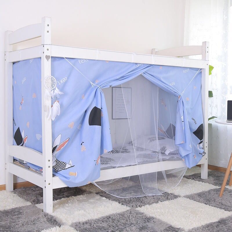 Dormitorio cortina de cama opacas mosquitera dormitorio de estudiantes integrado litera superior litera superior e inferior cama alta cortina cubierta cama individual