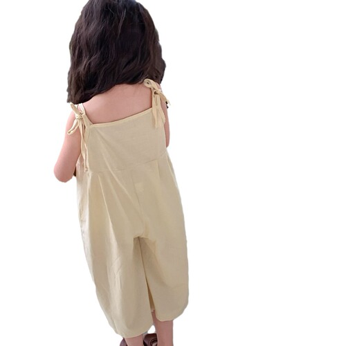 Girls jumpsuit embroidered suspenders jumpsuit one-piece pants 24 summer clothes new foreign trade children's clothing drop shipping 3-8 years old