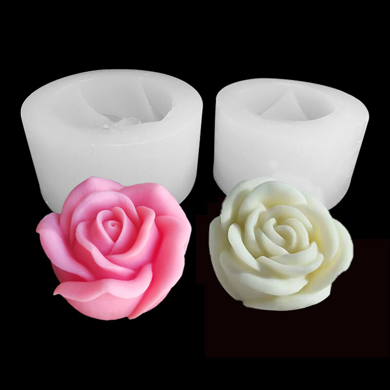 Large Small size peony candle silicone mold diy epoxy mold aromatherapy plaster mold soap silicone mold