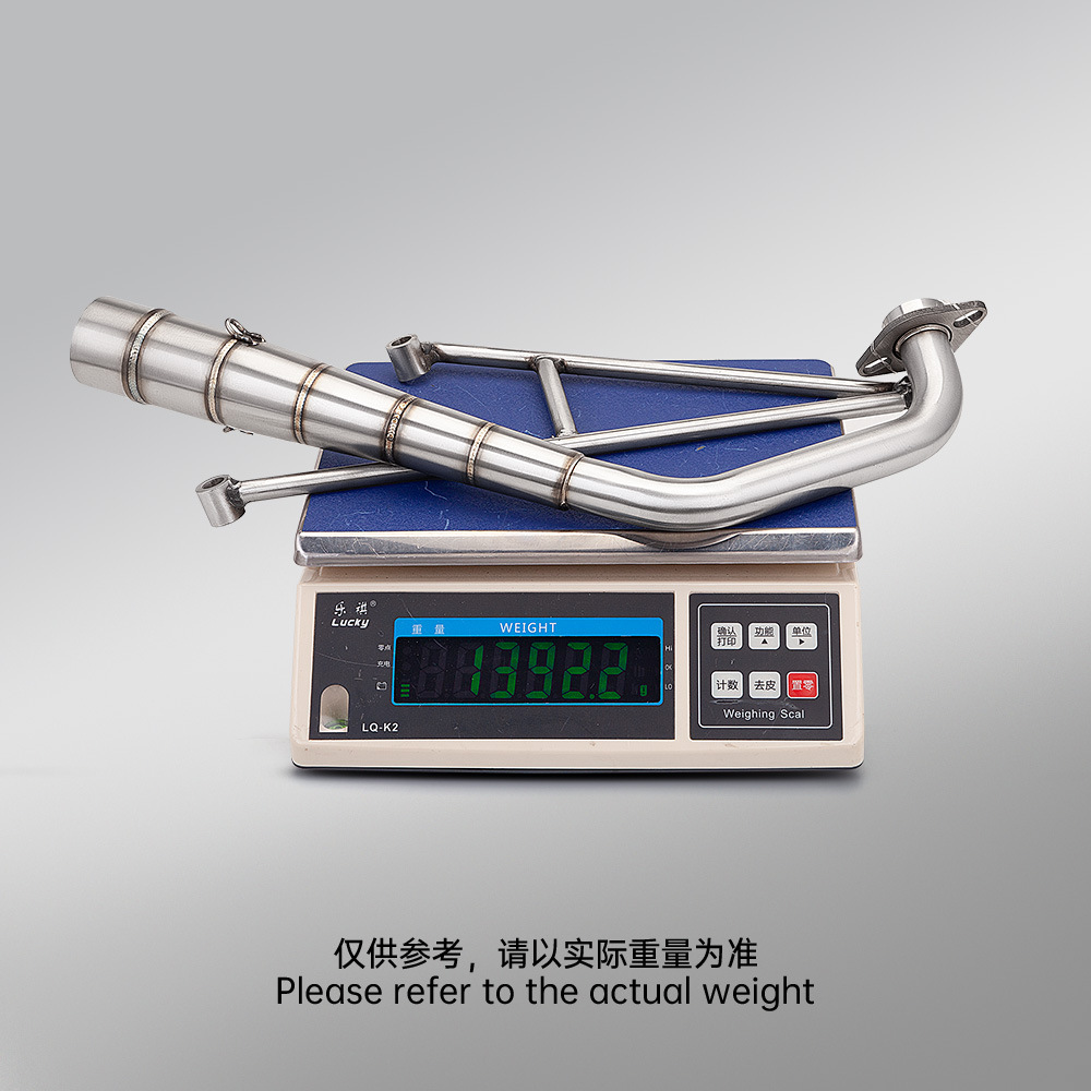 Motorcycle exhaust pipe full system modification suitable for RSZ Fuxi 100cc RS100 front and rear section set