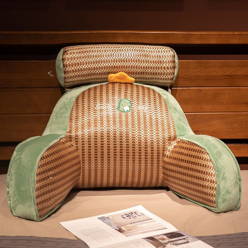 Estera de verano Cojín de cabecera Bolsa suave Almohada de respaldo grande Sofá de dormitorio Cama de lectura Almohada de cintura Almohada