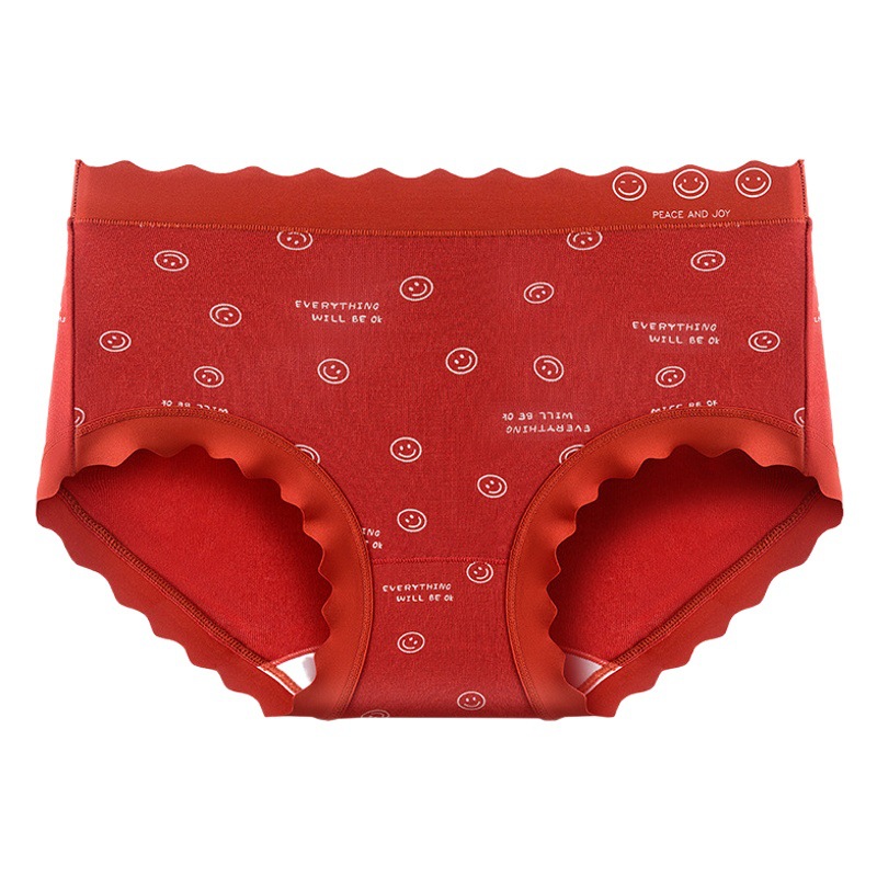 Año DE NACIMIENTO rojo boda Navidad regalo nupcial Dragón año Mediados de cintura cadera-envuelto chica mantenimiento seda antibacteriano entrepierna ropa interior